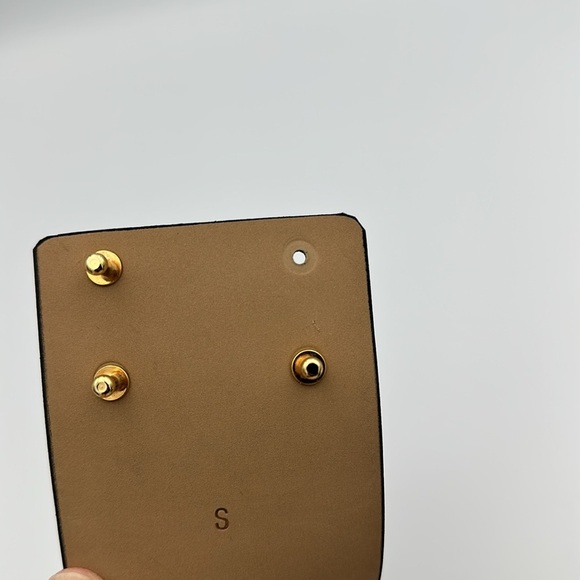 St. John Ladies Leather Belt Wide Large Gold Buckle SzSmall - Picture 5 of 14